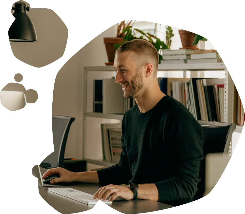 Person working on computer